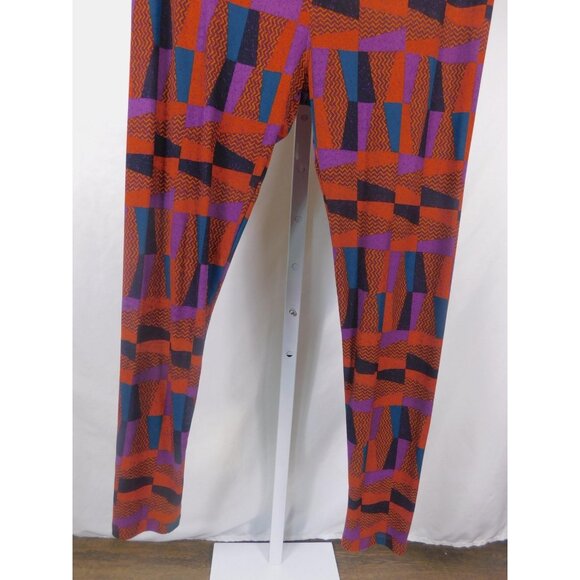 LuLaRoe Tall Curvy Leggings Multicolor Boho Witch Geometric Stretch TC - Picture 3 of 9